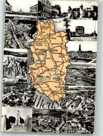 55100 Verdun Foto AK Landkarte Département de la Meuse Denkmal Kirche Fliegeraufnahme