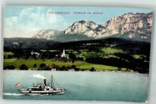 4853 Steinbach am Attersee 1913 Foto AK Dampfschiff