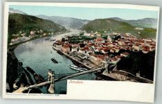 Decin Tetschen-Bodenbach Foto AK Brücke Elbe