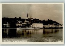 4310 Mauthausen 1930 Foto AK Dampfschiff Kirche