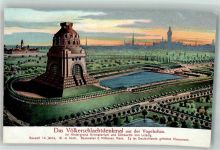 O7000 Leipzig Vogelschau Völkerschlachtsdenkmal 1916