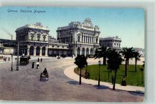 16100 Genova Foto AK Bahnhof Brignole Straßenbahn