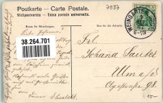 88250 W7987 Weingarten , Württ 1907 - Panorama des Ortes mit der Benediktiner-Abtei