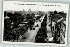 76600 Le Havre Foto AK LKW Straßenbahn Hotel Boulevard de Strasbourg