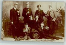 Breslau Wroclaw 1906 Foto AK Studentika Gruppenfoto Ort lt. Stempel