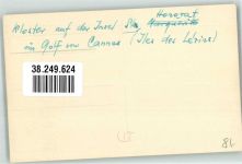 06150 Cannes Foto AK Kolster Insel Saint-Honorat Ort handschriftlich