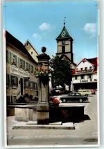 79400 W7842 Kandern FOTO KEINE AK Marktplatz Brunnen