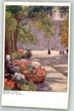 Bruges Brügge 1917 Künstlerkarte Marktszene Place du bourg