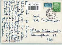 Hummelkarte Nr.5233 Fürs Vaterle Riesen Bierkrug und Radi Stempel 5.1.56 Recklinghausen Hummel