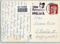 46483 W4230 Wesel a Rhein - Willibrordi-Dom Bahnhof Friedenskirche z. d. hl. Engeln Kaiserplatz Berliner Tor Städt. Bühnen Evangel. Krankenhaus Rheinpartie Hohestraße