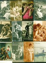 Liebe/Paare Lot mit 79 AK, ca. 1901-1915; überwiegend gute Erhaltung, größtenteils gelaufen Liebe Posten 21 bis 100 AK