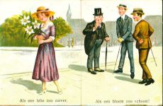 Liebespaar, Lithographie, niederländisch Liebe Klapp AK