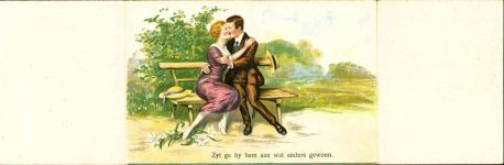 Liebespaar, Lithographie, niederländisch Liebe Klapp AK