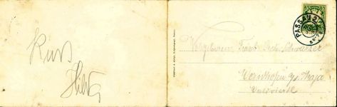 94032 W8390 Passau Klapp AK 2-fach Panorama vom Nonnengut aus, 1909