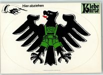 Aufkleber Bundesadler Lederhose Besondere Karte