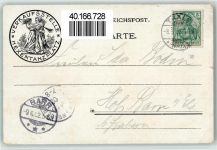 O4308 Hexentanzplatz Eule, Hexen, Hirschgrund, 1902; mit Eckknicken Eule Lithographie