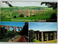 O9804 Netzschkau Eisenbahnbrücken im Vogtland Göltzschtalbrücke Elstertalbrücke Syratalbrücke 3-Bildaufnahme Brücke