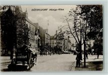 40210 W4000 Düsseldorf - Pferdefuhrwerk Königs Allee Repro AKU1