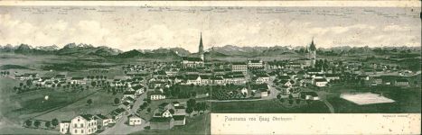83527 W8092 Haag , Oberbay Klapp AK 2-fach Panorama