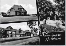 27232 W2838 Rathlosen - Haus Auto Zaun Baum Denkmal Straße