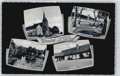 35708 W6342 Allendorf , Dillkr - Ehrenmal Schule Kirche