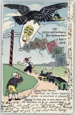 letzte Württemberger Marken , Eisenbahn , Adler Briefmarkenabbildung