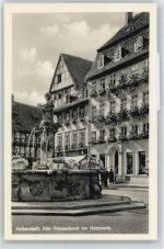 38820 O3600 Halberstadt - Markt Springbrunnen Apotheke Fußgänger