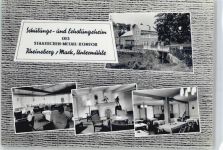16818 O1950 Rheinsberg - Erholungsheim Zaun Brücke Baum