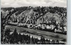 93343 W8421 Essing - Felsen Fluss Feld Haus