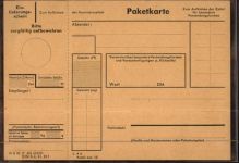 Paketkarte Post