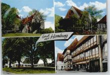38315 W3342 Hornburg , Kr Wolfenbüttel - Haus Baum Wiese Blumen Kirche