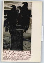 00100 Roma Künstlerkarte Adler , Feste Commemorative