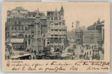 1001 Amsterdam 1906 - Dam Straßenbahn Wettersäule AK