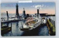 24392 W2347 Lindau - Hafen, Schiff, Leuchtturm