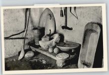 88690 W7772 Unteruhldingen , Bodensee - Freilichtmuseum, Geräte des Ackerbaus und der Brotbereitung, Pfahldorf der Steinzeit