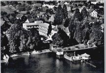 88142 W8992 Wasserburg (Bodensee) - Fliegeraufnahme , Marke entfernt