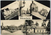 04610 O7404 Meuselwitz , Thür - Altenburger Straße, Rathaus, Bahnhofstraße, Post, Orangerie