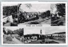 74743 W6966 Seckach - Panorama Kirche Berg Gasthof zum Lamm