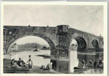 56068 W5400 Koblenz am Rhein - Künstlerkarte, Brücke, Fluss, Menschen