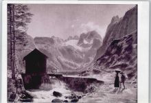 1010 Wien 1. Bezirk, Innere Stadt - Künstlerkarte, Fluss, Berglandschaft