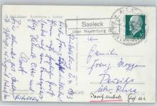 06628 O4801 Saaleck - Landpoststempel, Blick zur Rudelsburg