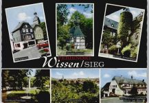 57537 W5248 Wissen , Sieg - Marktplatz, Heisterkapelle, Steinbuschanlage, Schloss Schönstein, Muttererholungsheimn