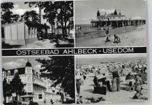17375 O2111 Ahlbeck - Strand, Gasthaus, Seebrücke