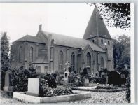 27318 W2812 Wechold FOTO KEINE AK Foto mit Negativ, Kirche, Friedhof