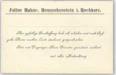 38877 O3702 Benneckenstein - Geschäfts-Korrespondenz Julius Hahne