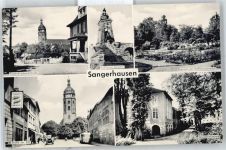 06526 O4700 Sangerhausen - Friedrich-Schmidt-Straße, Kyffhäuser-Denkmal, Rosarium, Hoffmanndenkmal, Spenglermuseum, Straße der DSF, Kirche