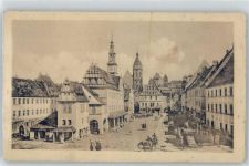 01796 O8300 Pirna Gebrauchsspuren Marktplatz von Canaletto