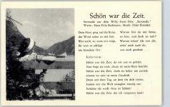Schön war die Zeit , Serenade Liederkarte