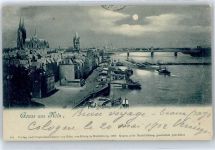 50667 W5000 Köln Stadt - Teilansicht, Rheinansicht, Dom