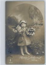 Mädchen mit Blumen Geburtstag